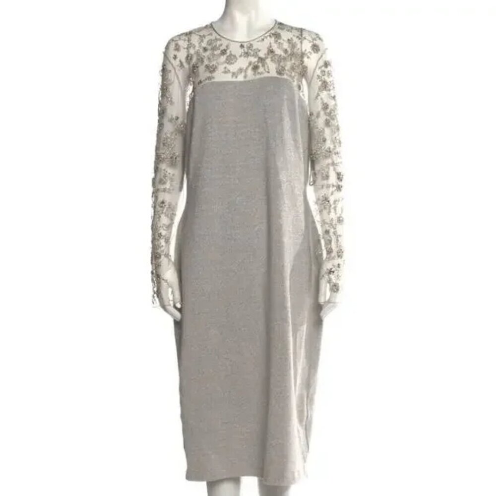 Ralph Lauren Collection Purple Label Cashmere Beaded Embellished Dress NWT $4K